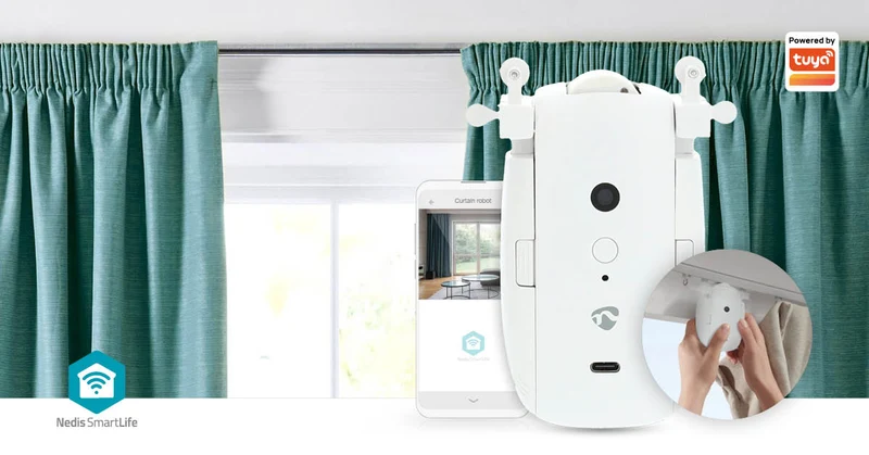 SmartLife Gordijnrobot I Rail / U Rail - Gordijnen - Batterij Gevoed / USB Gevoed