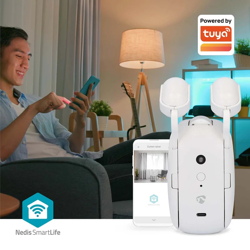 SmartLife Gordijnrobot Roede - Gordijnen - Batterij Gevoed / USB Gevoed