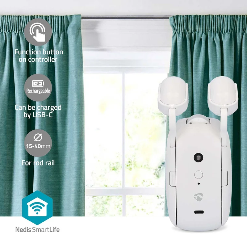 SmartLife Gordijnrobot Roede - Gordijnen - Batterij Gevoed / USB Gevoed