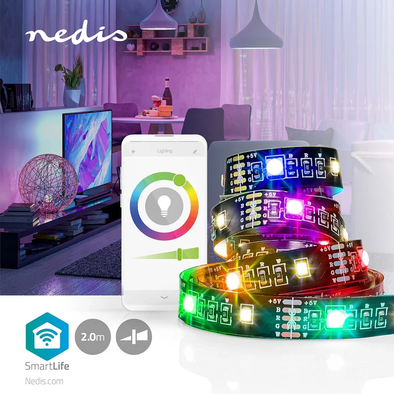 SmartLife LED Strip Bluetooth® - RGB / Warm Wit - SMD