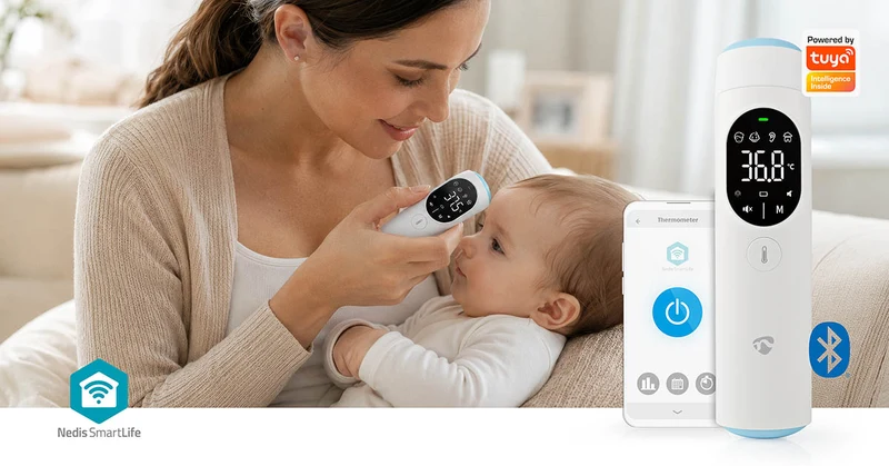 SmartLife Infrarood Thermometer Oor / Voorhoofd - LED - Wit