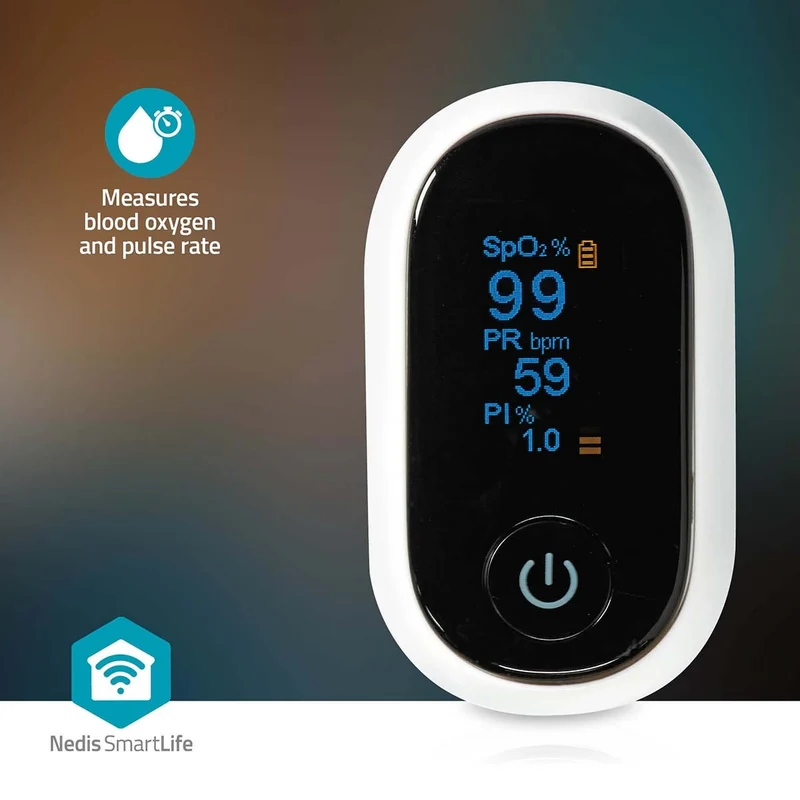 SmartLife Pulse Oximeter Bluetooth® - OLED - Anti-bewegingsinterferentie / Auditief alarm / Hoge precisie sensor / Perfusie-index / Polsslag / Zuurstofverzadiging (SpO2)