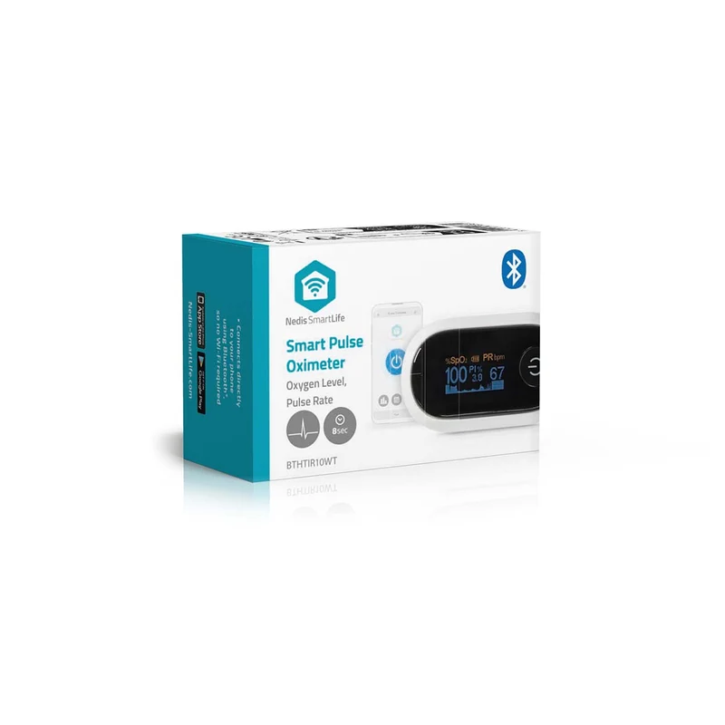 SmartLife Pulse Oximeter Bluetooth® - OLED - Anti-bewegingsinterferentie / Auditief alarm / Hoge precisie sensor / Perfusie-index / Polsslag / Zuurstofverzadiging (SpO2)