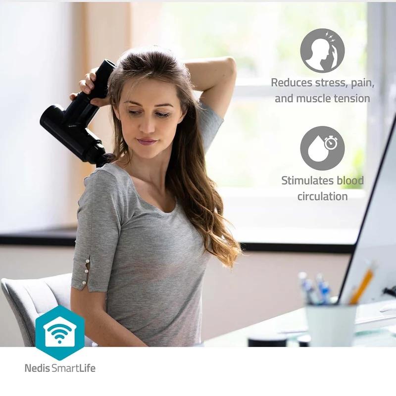 SmartLife Sportmassagepistool Bluetooth® - Batterij Gevoed - Oplaadbaar