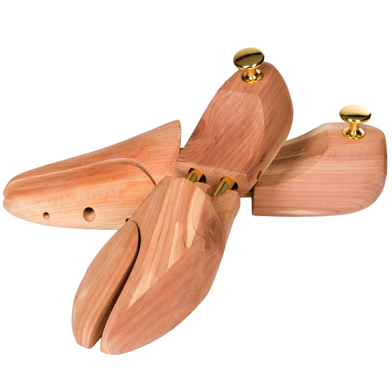 Shoe Stretcher, 1 Pair, cedar wood & brass 37-38, Brown