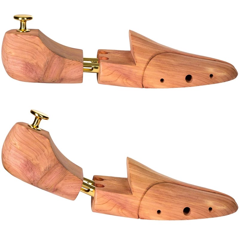 Shoe Stretcher, 1 Pair, cedar wood & brass 37-38, Brown