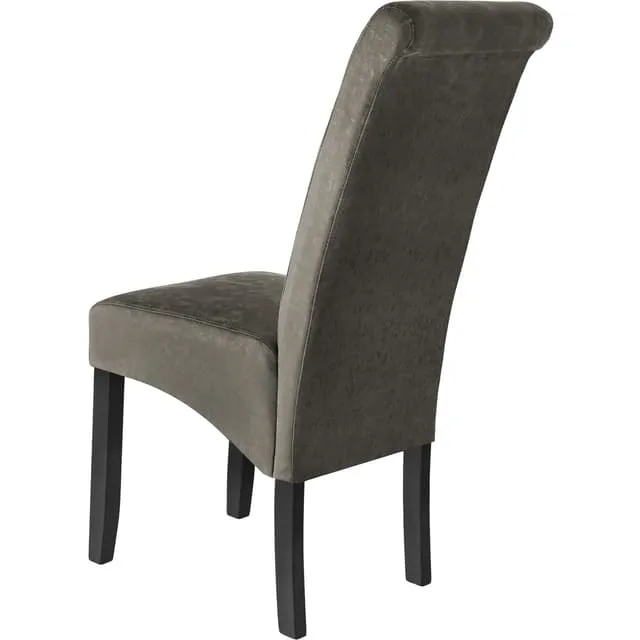 tectake Ergonomic Dining Chair in Robust Wood 45 x 44 x 106 cm, Grey Melange