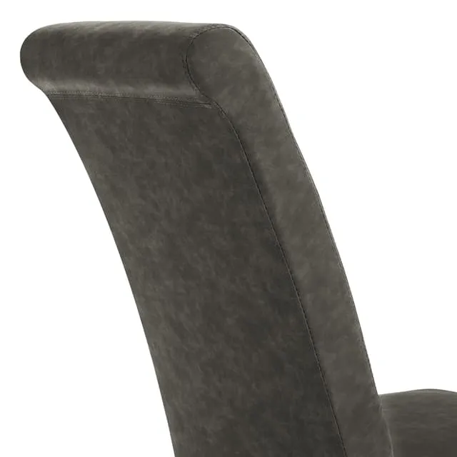 tectake Ergonomic Dining Chair in Robust Wood 45 x 44 x 106 cm, Grey Melange