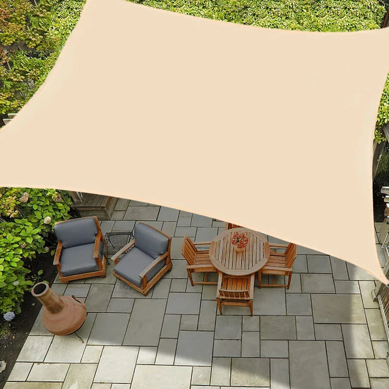 Shade Sail, Rectangular with UV protection 50+, water-repellent, 3.6 x 3.6 m, Beige