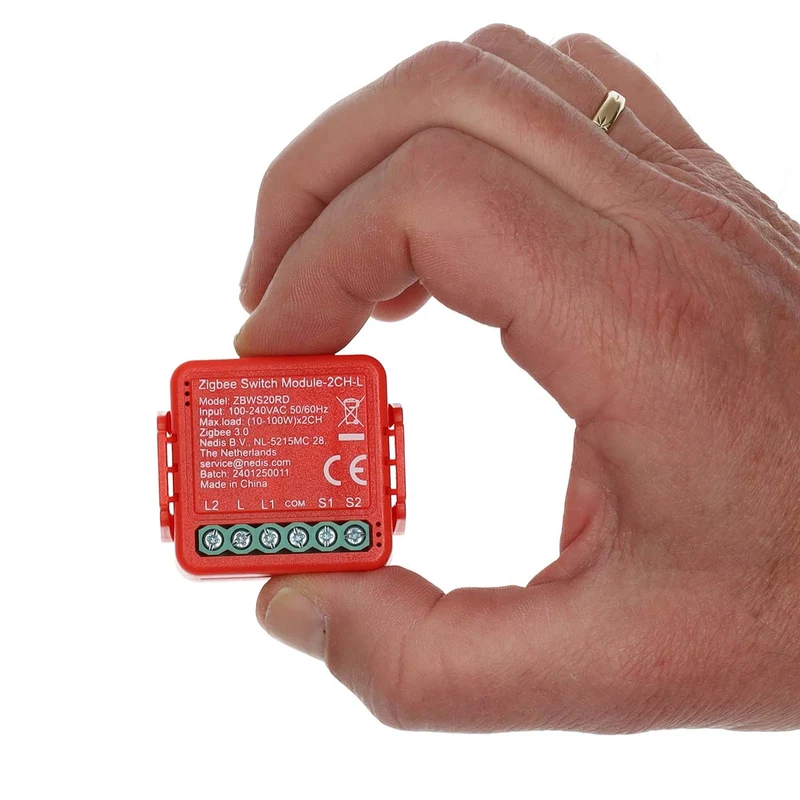 SmartLife inbouwmodule Zigbee 3.0 - Dubbele schakelaar - 2 x 100W