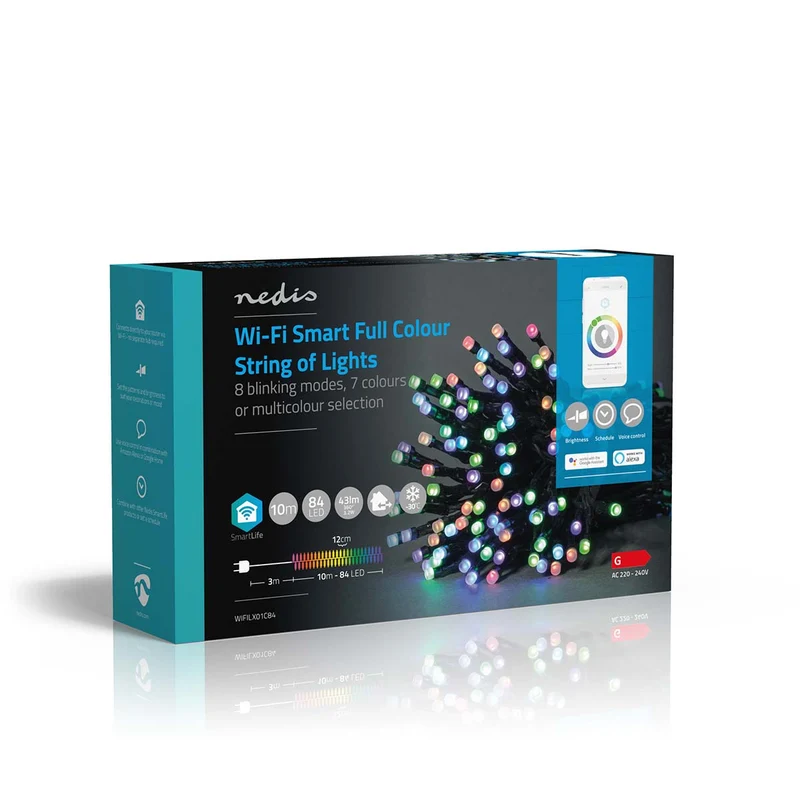 SmartLife-kerstverlichting Koord - Wi-Fi - RGB