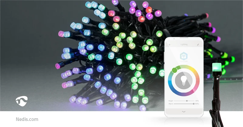 SmartLife-kerstverlichting Koord - Wi-Fi - RGB