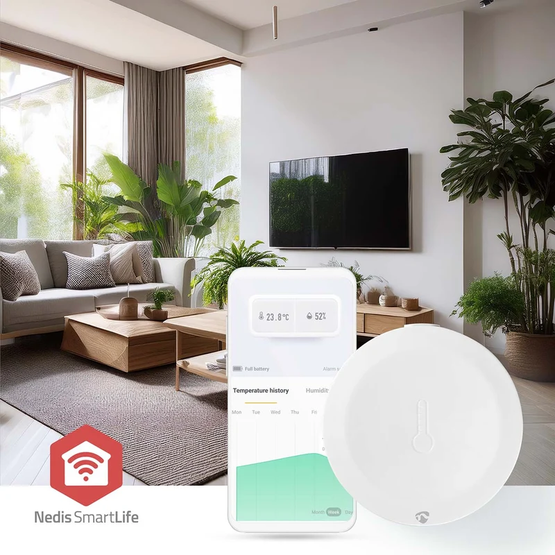 SmartLife Klimaatsensor Zigbee 3.0 - Batterij Gevoed - Android™ / IOS