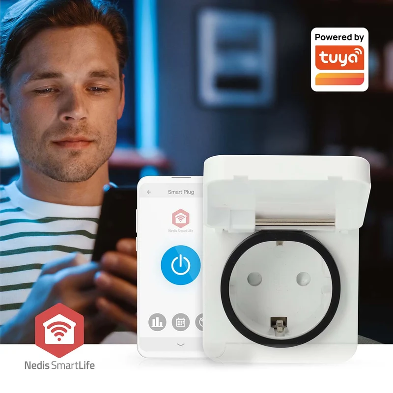 SmartLife Slimme Stekker Zigbee 3.0 - IP44 - Energiemeter