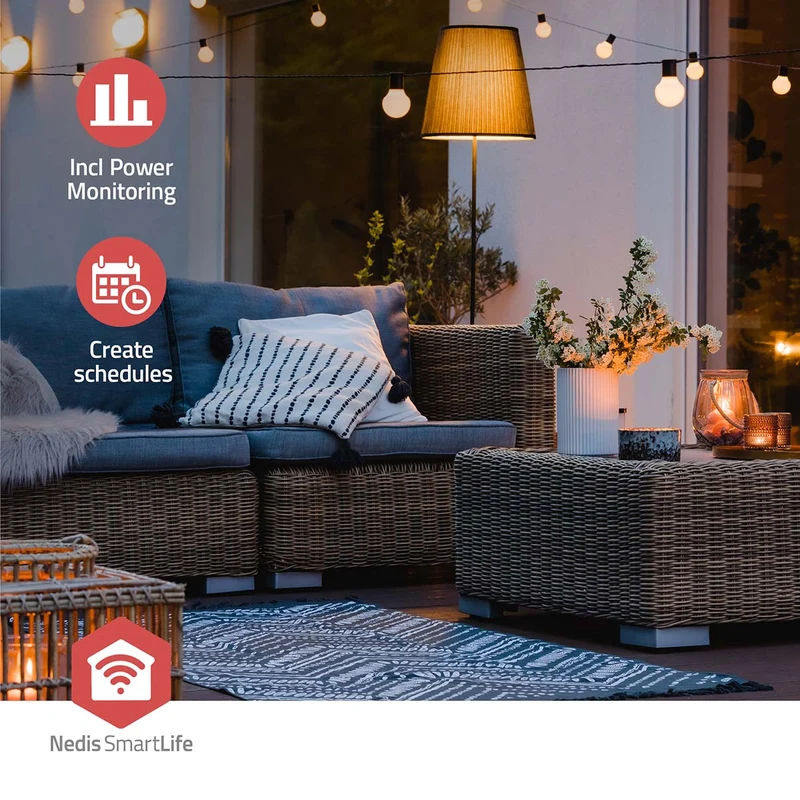 SmartLife Slimme Stekker Zigbee 3.0 - IP44 - Energiemeter