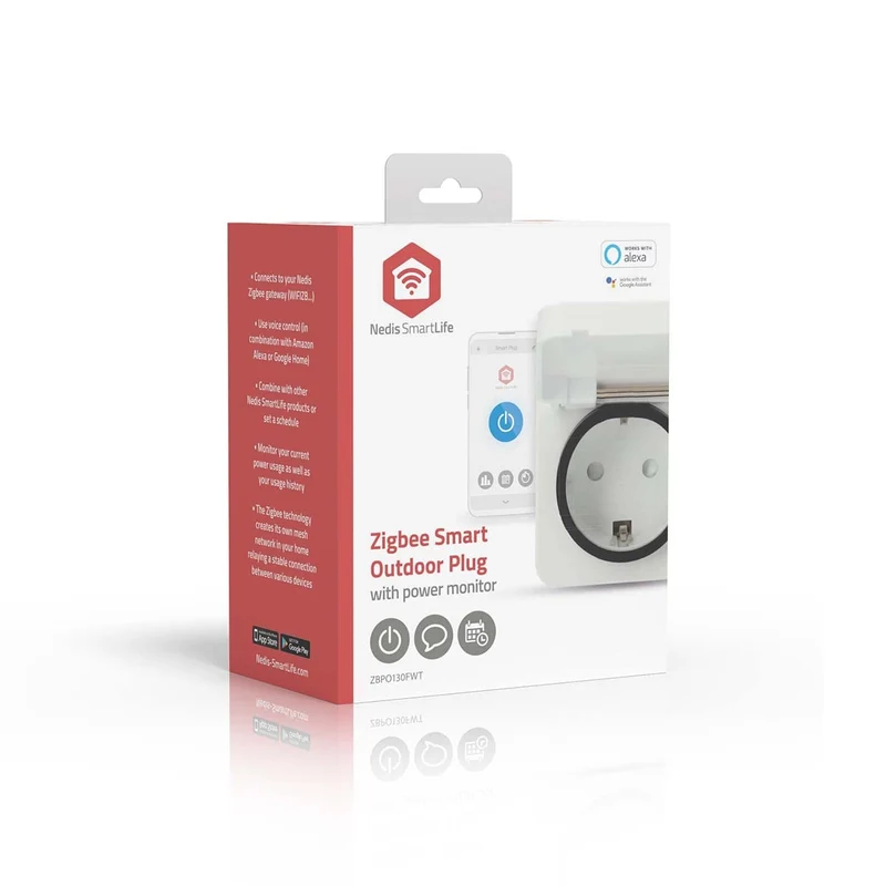 SmartLife Slimme Stekker Zigbee 3.0 - IP44 - Energiemeter