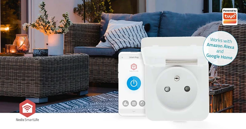 SmartLife Slimme Stekker Zigbee 3.0 - IP44 - Energiemeter