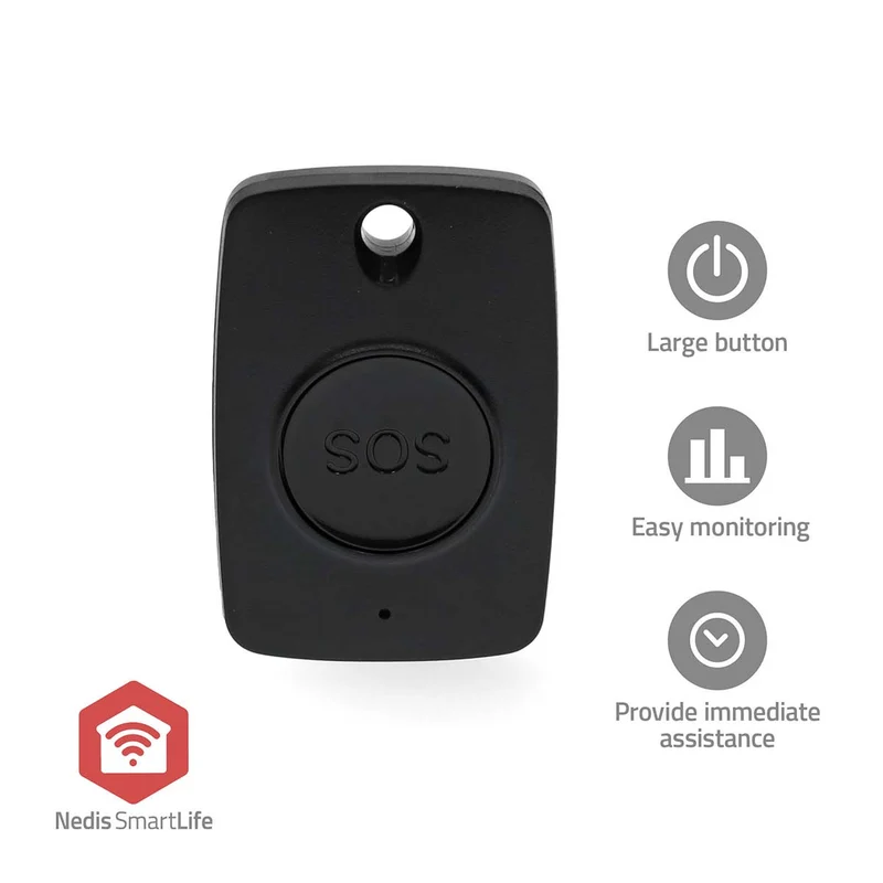 Smart Home Paniekknop Zigbee 3.0 - CR2025 - Zwart