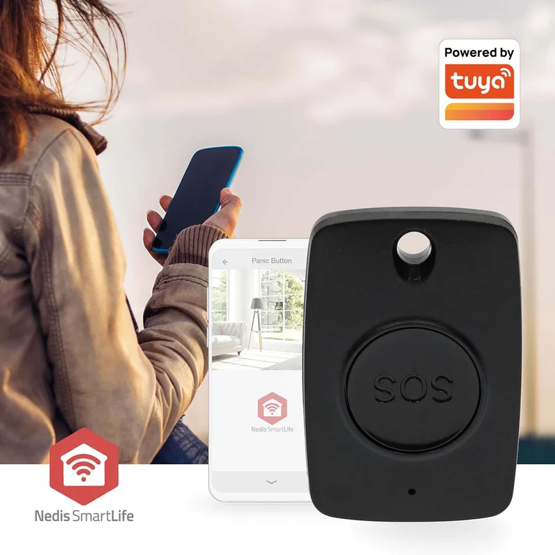 Smart Home Paniekknop Zigbee 3.0 - CR2025 - Zwart