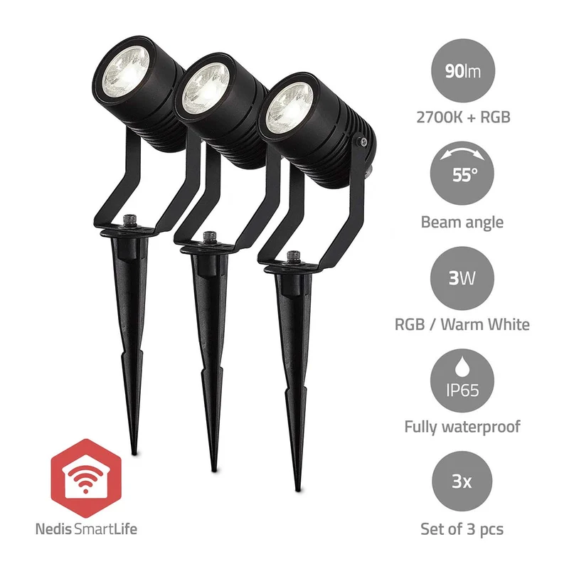 Smartlife Buitenlamp 3 x 90 lm - Zigbee 3.0 - 3 x 3W