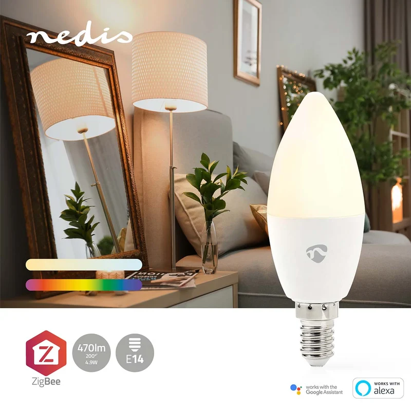 SmartLife Multicolour Lamp Zigbee 3.0 - E14 - 470 lm