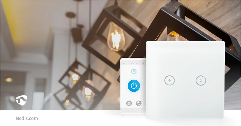 SmartLife Wandschakelaar Wi-Fi - Duaal - Muurmontage