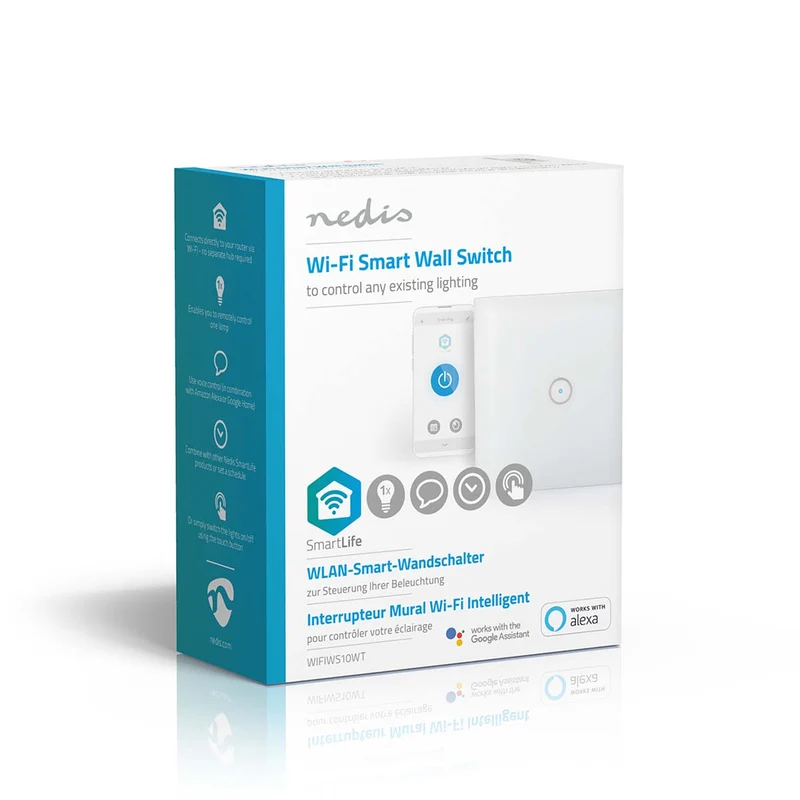 SmartLife Wandschakelaar Wi-Fi - Enkel - Muurmontage