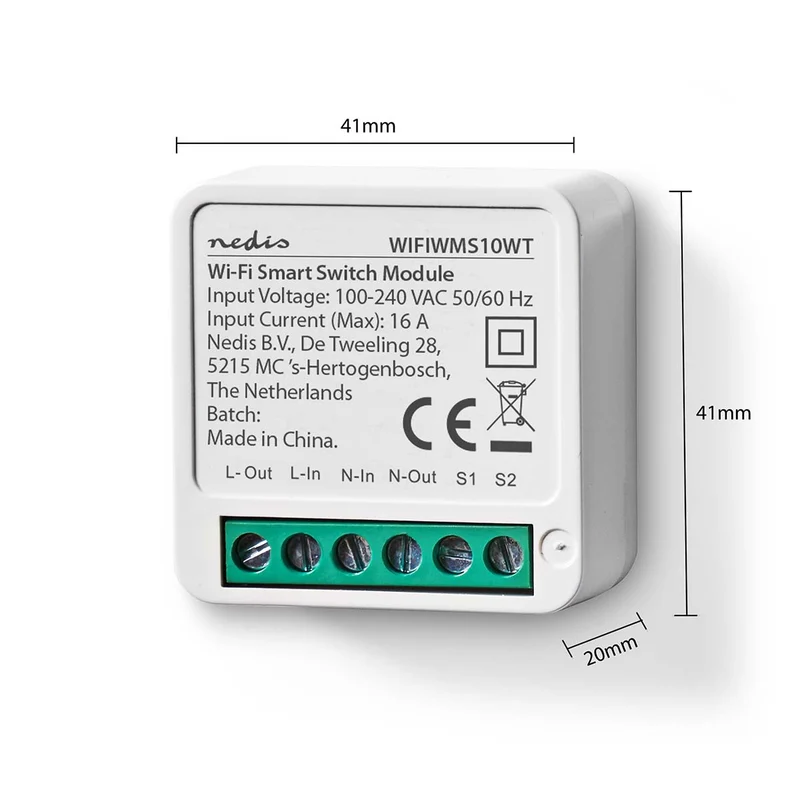 SmartLife inbouwmodule Wi-Fi - Schakelaar - 3680W