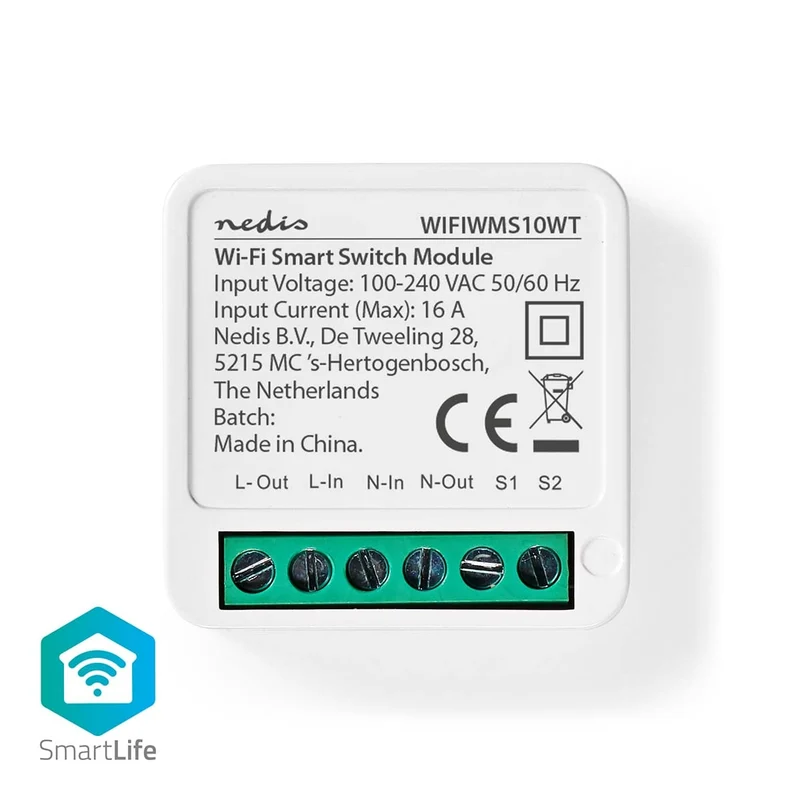 SmartLife inbouwmodule Wi-Fi - Schakelaar - 3680W