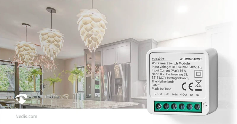 SmartLife inbouwmodule Wi-Fi - Schakelaar - 3680W