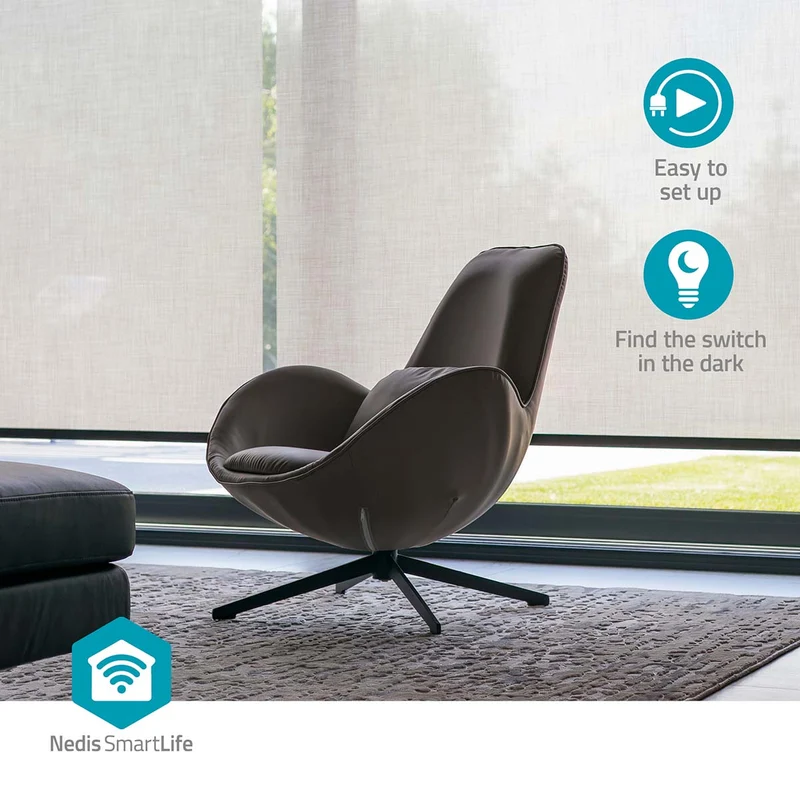 SmartLife Wandschakelaar Wi-Fi - Gordijn / Sluiter / Zonnescherm - Muurmontage