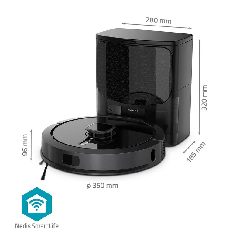 SmartLife Robotstofzuiger Navigatiemethode: Laser navigatie - Wi-Fi - Capaciteit opvangreservoir: 0.6l