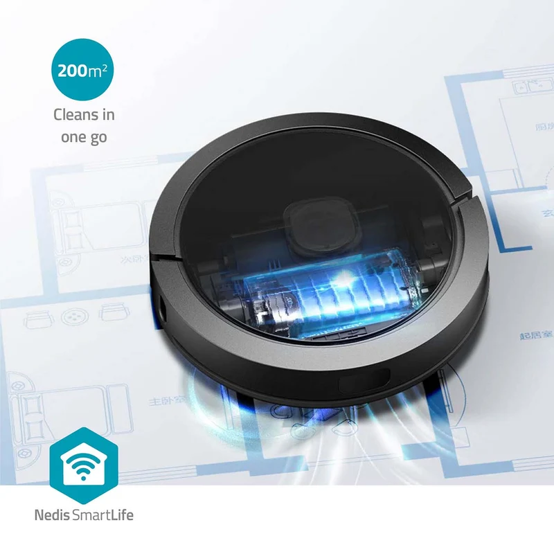 SmartLife Robotstofzuiger Navigatiemethode: Laser navigatie - Wi-Fi - Capaciteit opvangreservoir: 0.6l