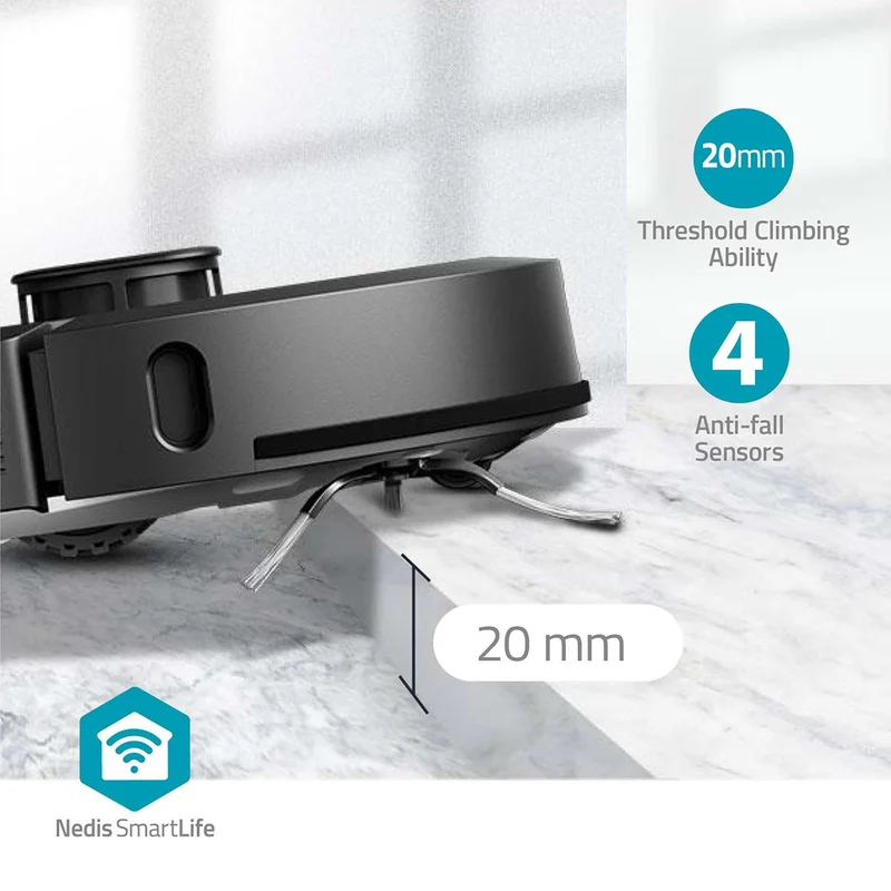 SmartLife Robotstofzuiger Navigatiemethode: Laser navigatie - Wi-Fi - Capaciteit opvangreservoir: 0.6l