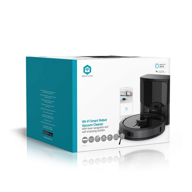 SmartLife Robotstofzuiger Navigatiemethode: Laser navigatie - Wi-Fi - Capaciteit opvangreservoir: 0.6l