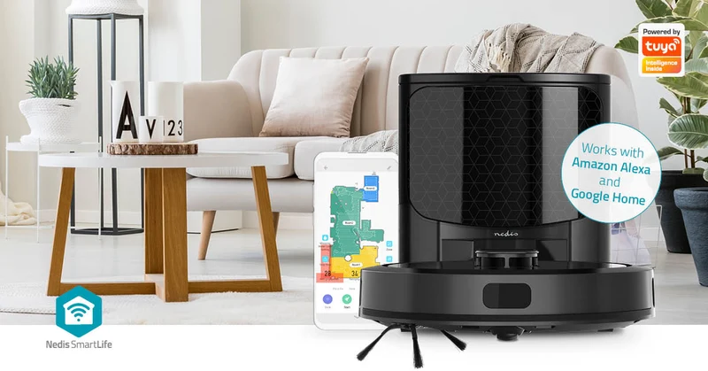 SmartLife Robotstofzuiger Navigatiemethode: Laser navigatie - Wi-Fi - Capaciteit opvangreservoir: 0.6l