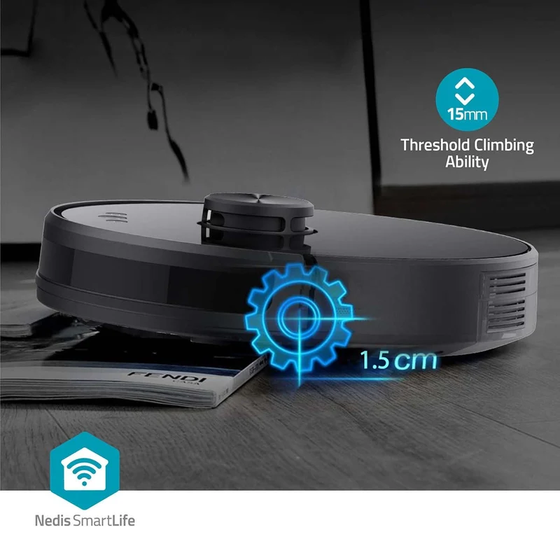 SmartLife Robotstofzuiger Navigatiemethode: Laser navigatie - Wi-Fi - Capaciteit opvangreservoir: 0.6l