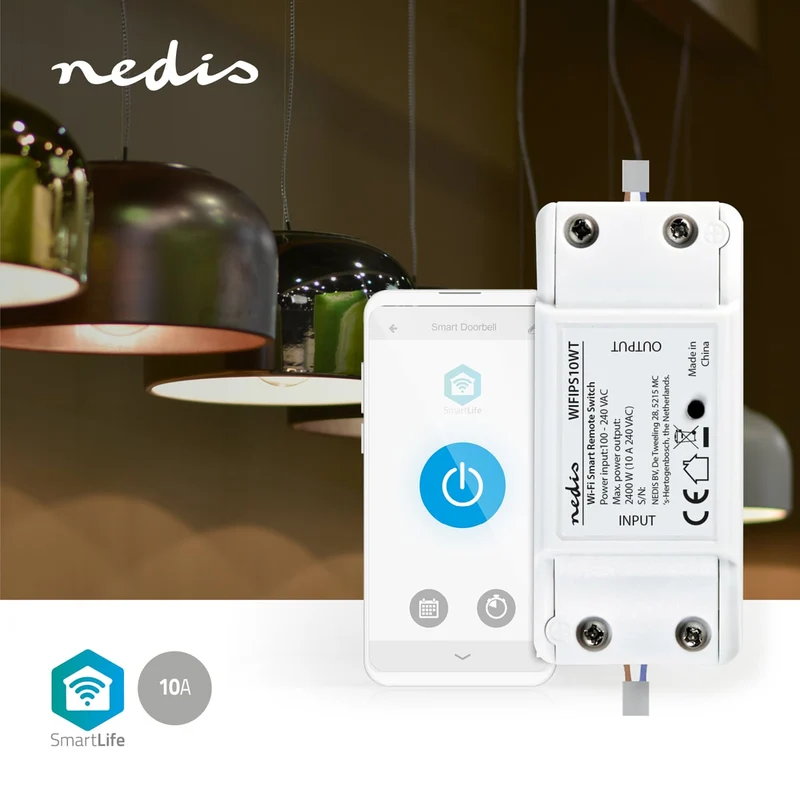SmartLife inbouwmodule Wi-Fi - Schakelaar - 2400W