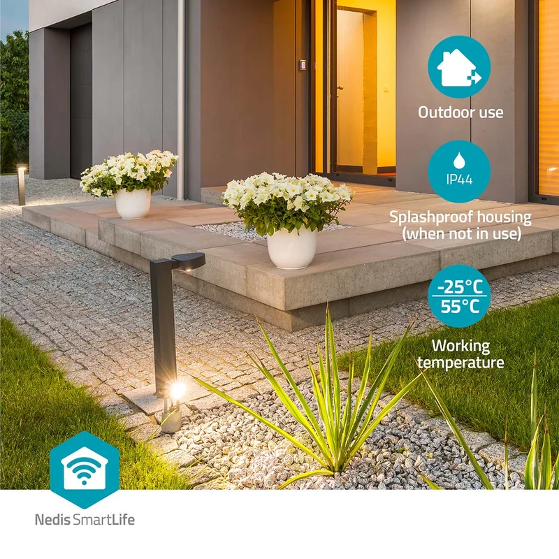 SmartLife Slimme Stekker Wi-Fi - IP44 - Energiemeter