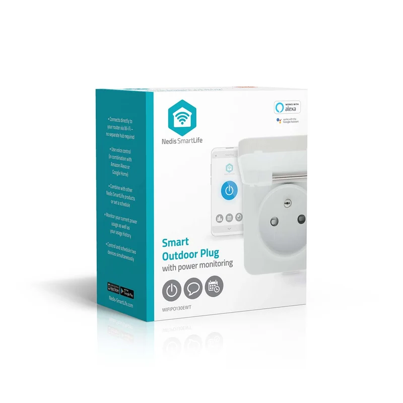 SmartLife Slimme Stekker Wi-Fi - IP44 - Energiemeter
