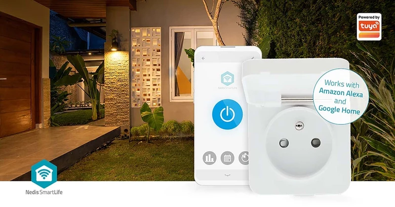 SmartLife Slimme Stekker Wi-Fi - IP44 - Energiemeter