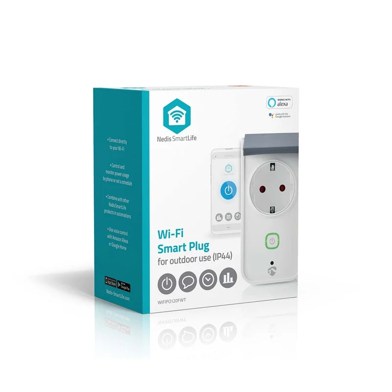 SmartLife Slimme Stekker Wi-Fi - IP44 - Energiemeter