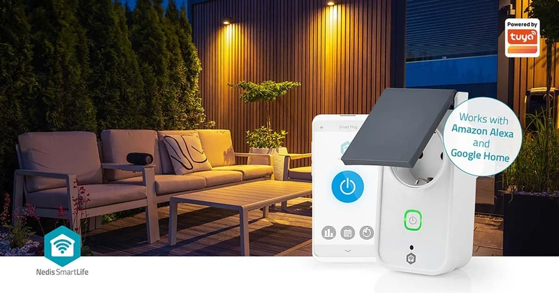 SmartLife Slimme Stekker Wi-Fi - IP44 - Energiemeter