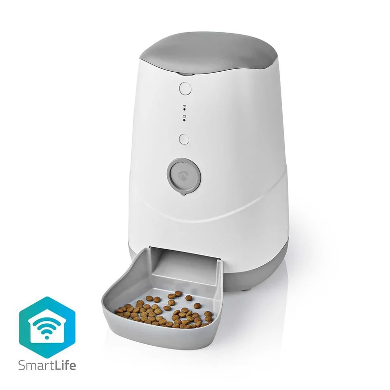 SmartLife Dierenvoeding Dispenser Automatische Voerbak Kat en Hond - Wi-Fi - 3.7l