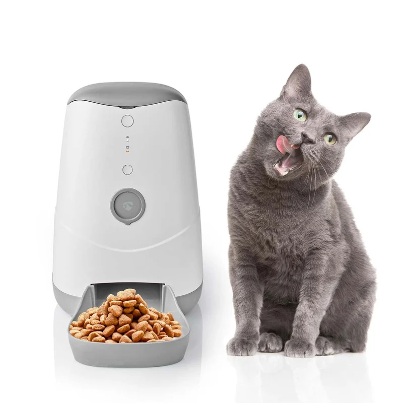 SmartLife Dierenvoeding Dispenser Automatische Voerbak Kat en Hond - Wi-Fi - 3.7l