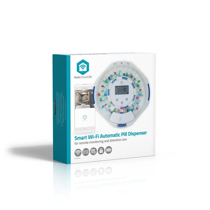 SmartLife Medicijndispenser Wi-Fi - 28 Compartimenten - Aantal alarmtijden: 9 alarmtijden per dag