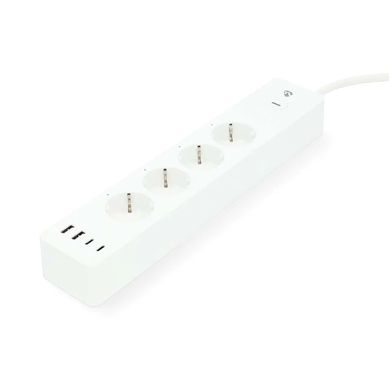 SmartLife Stekkerdoos Wi-Fi - 2x USB-A / 2x USB-C™ / 4x plug with earth contact (CEE 7/3) - 16.0A
