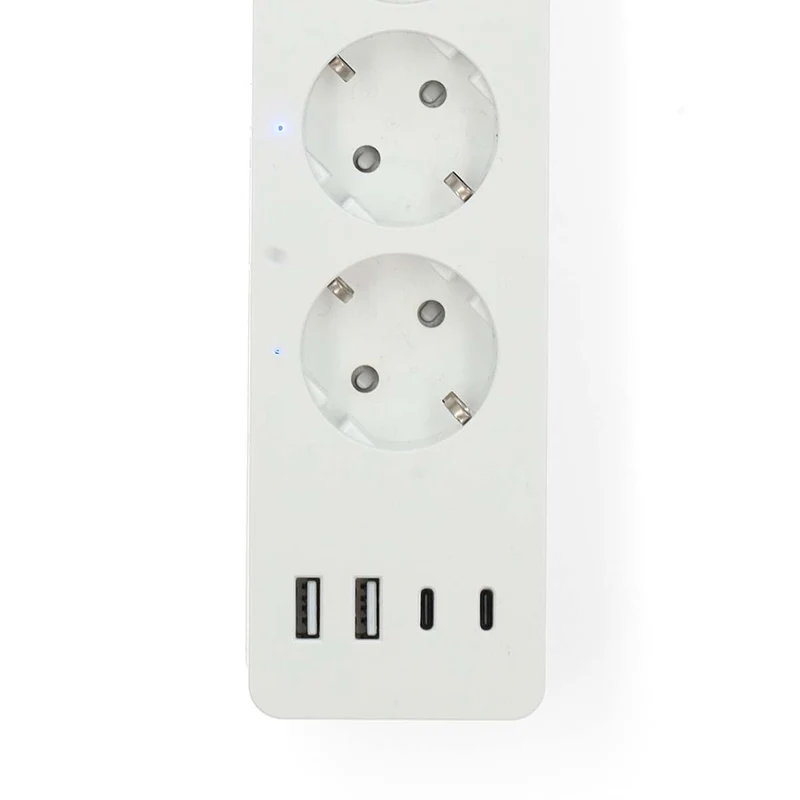 SmartLife Stekkerdoos Wi-Fi - 2x USB-A / 2x USB-C™ / 4x plug with earth contact (CEE 7/3) - 16.0A
