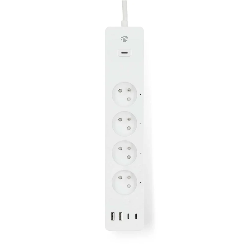 SmartLife Stekkerdoos Wi-Fi - 2x USB-A / 2x USB-C™ / 4x plug with earth contact (CEE 7/5) - 16.0A