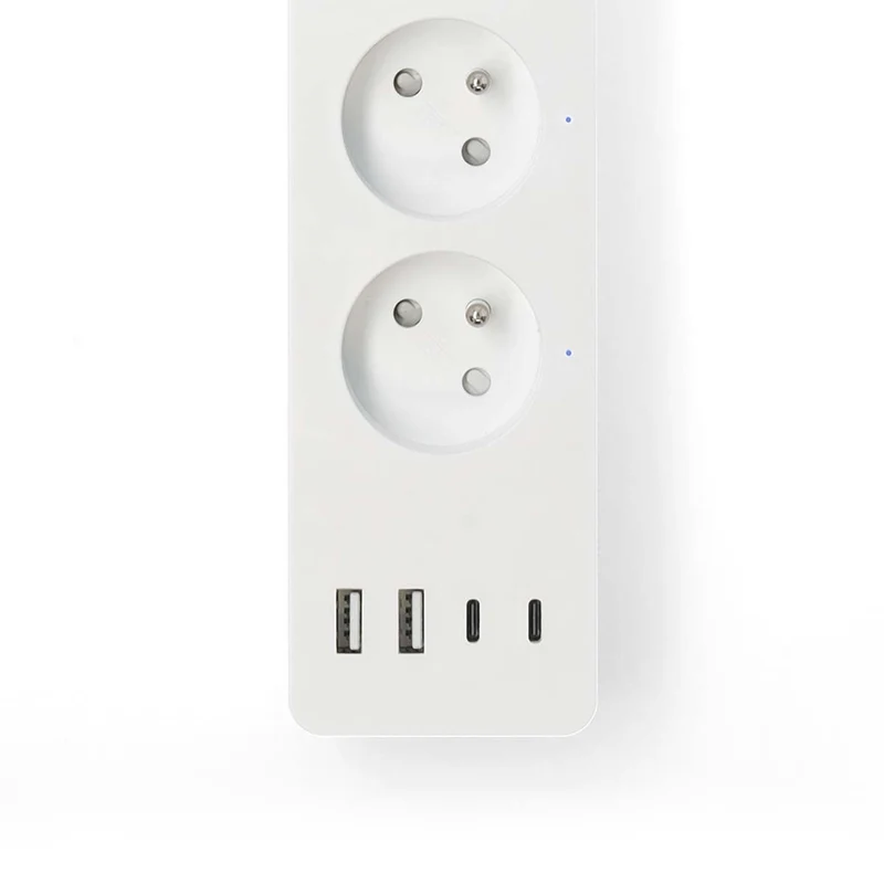 SmartLife Stekkerdoos Wi-Fi - 2x USB-A / 2x USB-C™ / 4x plug with earth contact (CEE 7/5) - 16.0A
